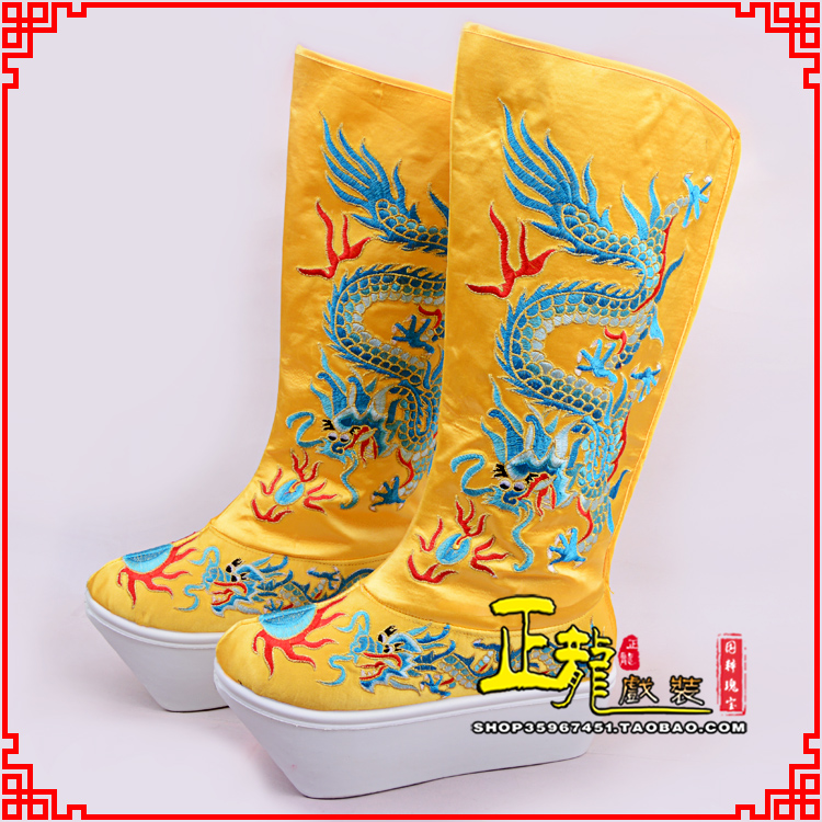 纳雍皇帝龙靴变脸靴绣龙靴子厚底官靴 好龙高靴