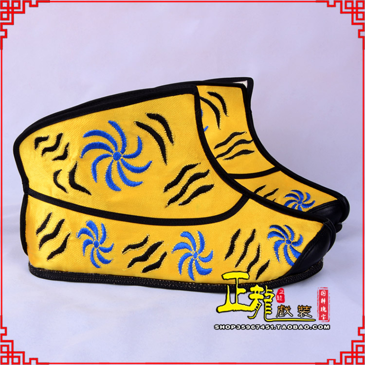 纳雍.美猴王靴子虎纹靴金黄快靴 猴鞋