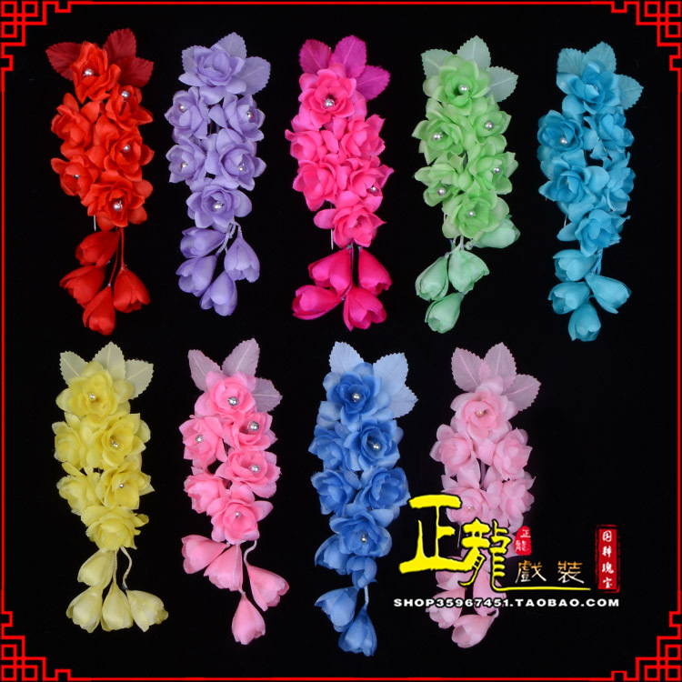 纳雍鬓花头饰小花头花 真丝绢花