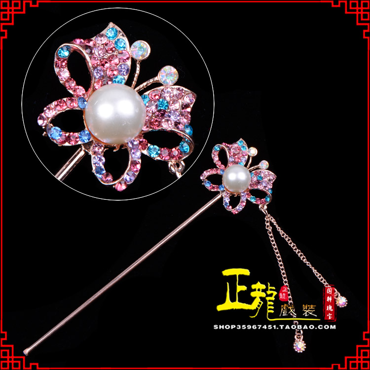 纳雍花旦小姐青衣头饰簪子 蝴蝶发簪